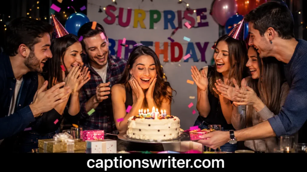 Surprise Birthday Party Captions