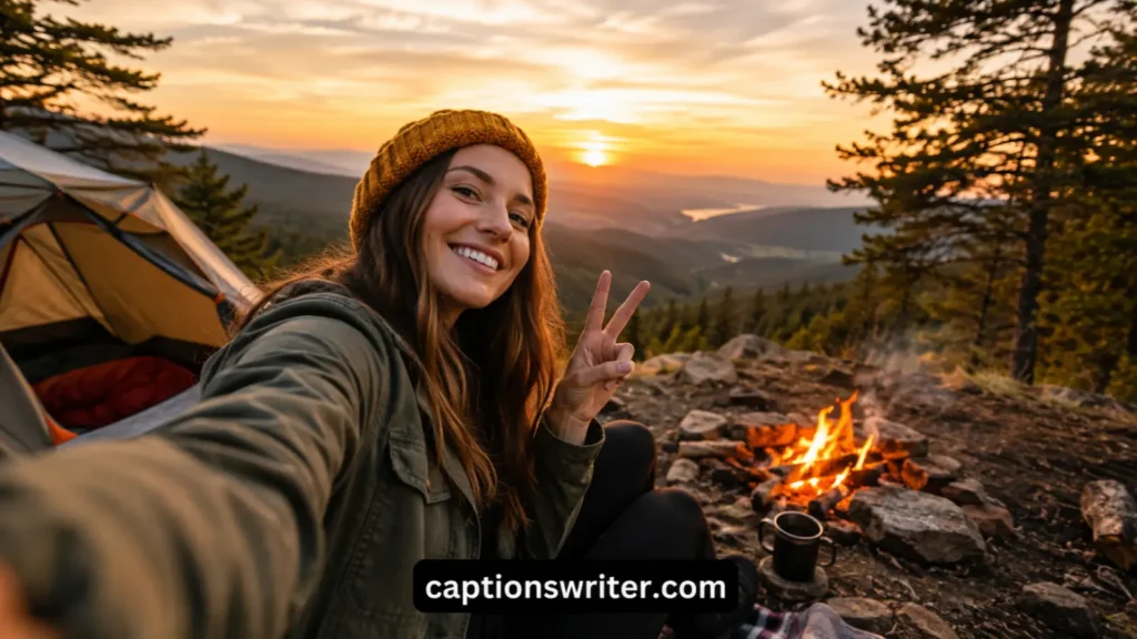 Camping Instagram Captions for Selfies