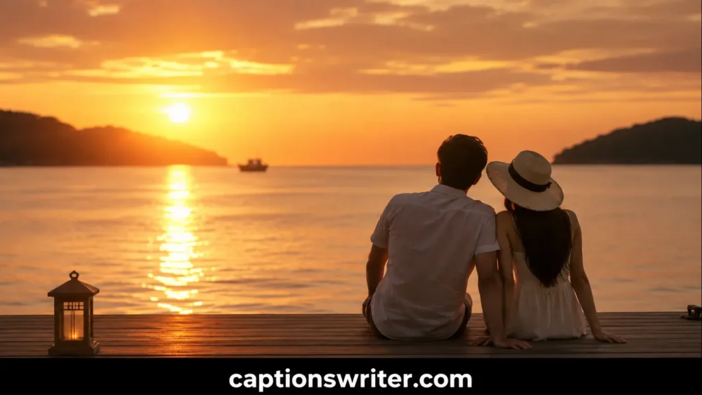 Romantic Sunset Honeymoon Captions