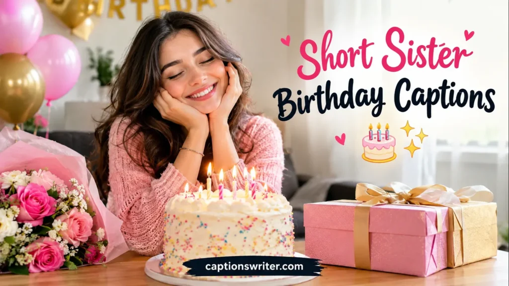 Short Sister Birthday Captions 
