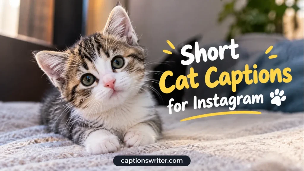Short Cat Captions for Instagram 🐾