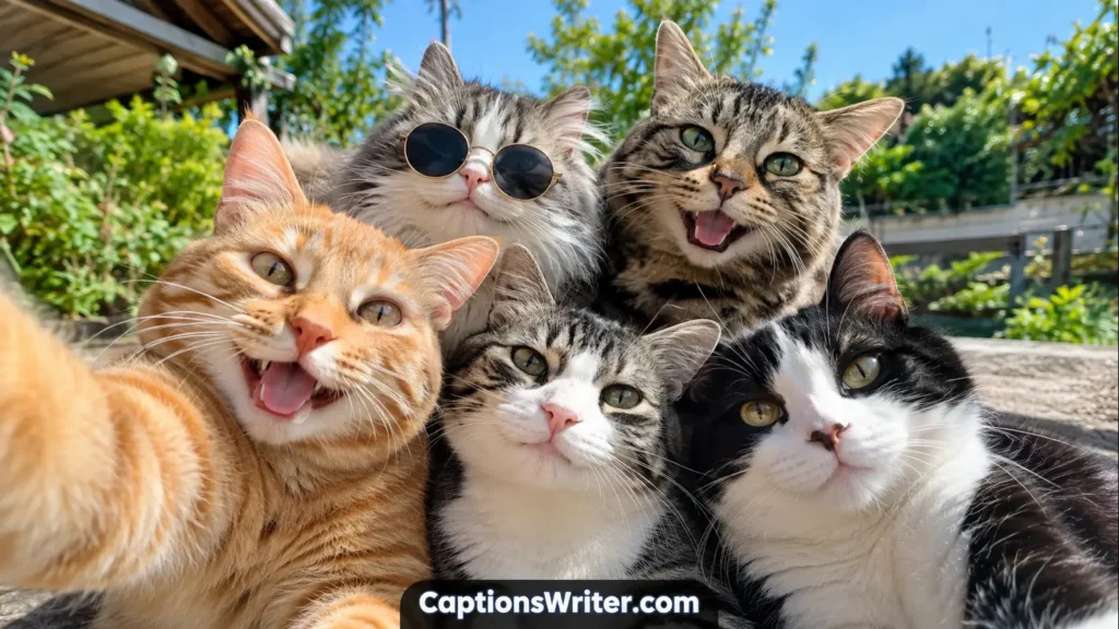 Cat Captions With Friends and Group Photos 🐱