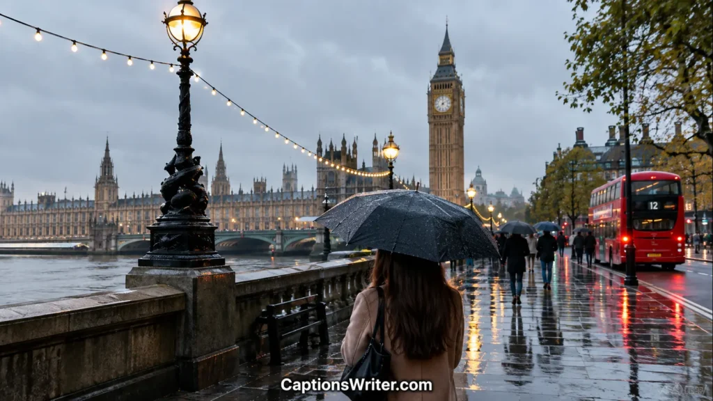 Rainy London Captions 🌧️☔