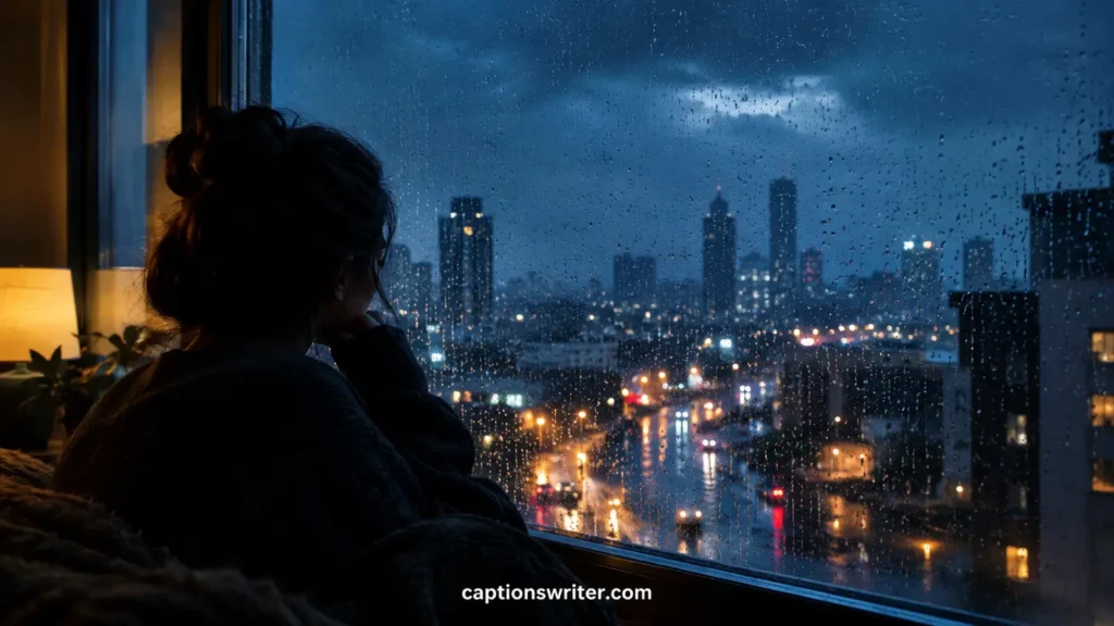 Lonely Night and Rainy Day Captions 🌧️