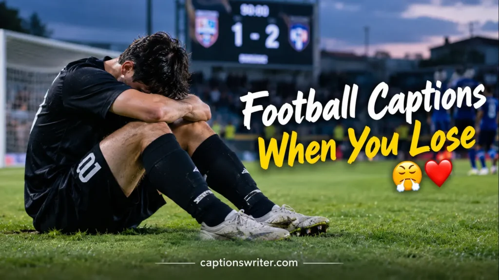 Football Captions When You Lose 😤❤️