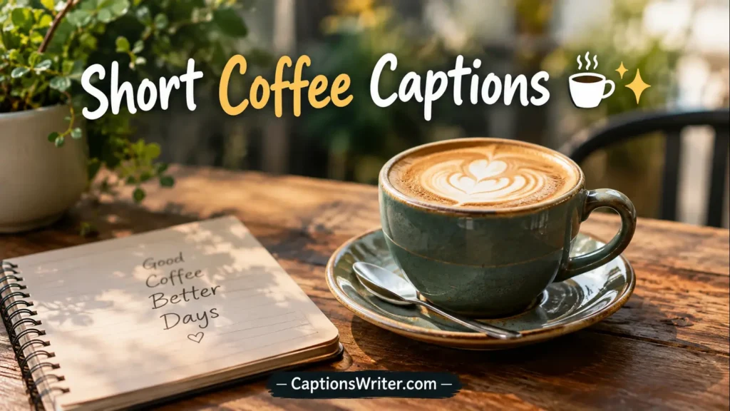 Short Coffee Captions ββ¨