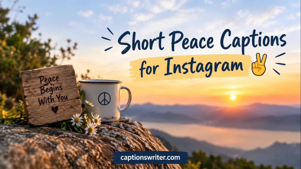 Short Peace Captions for Instagram ✌️
