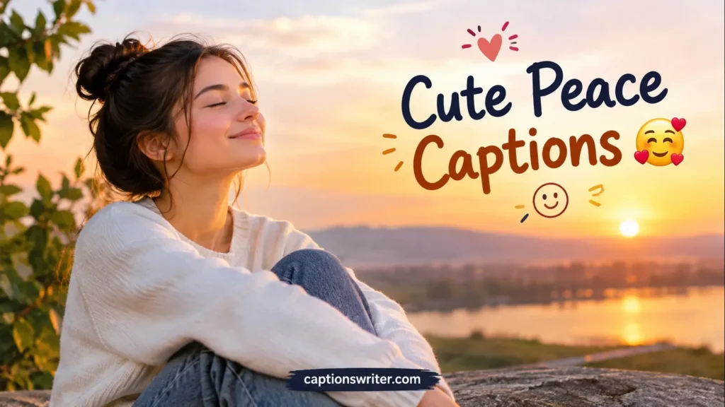Cute Peace Captions 🥰