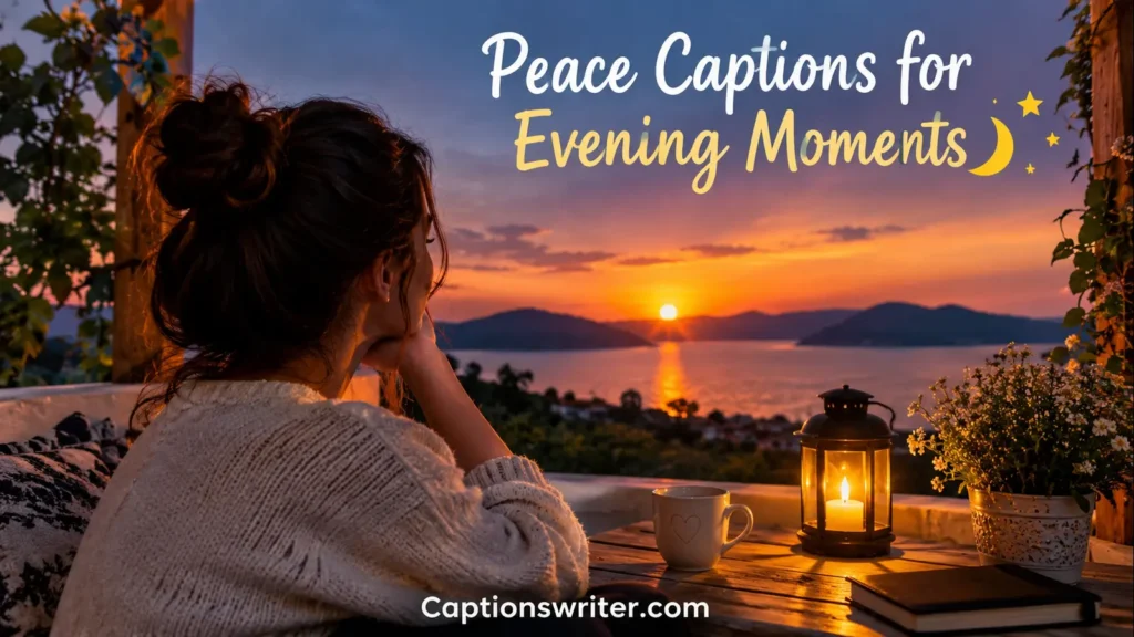 Peace Captions for Evening Moments 🌙