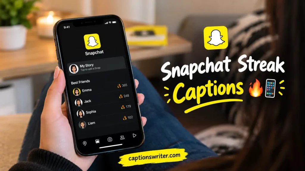 Snapchat Streak Captions 🔥📱