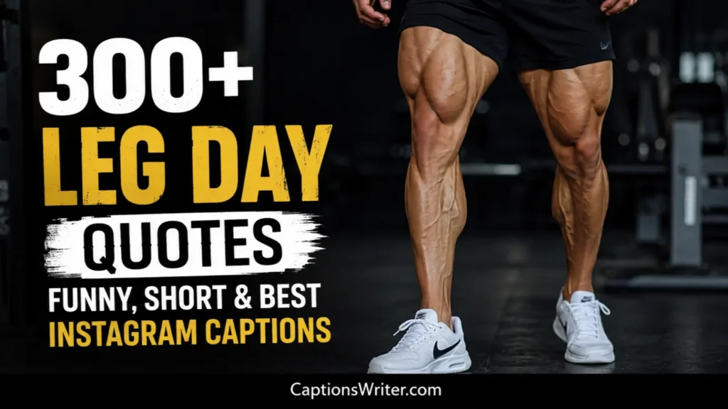 300+ Leg Day Quotes: Funny, Short & Best Instagram Captions