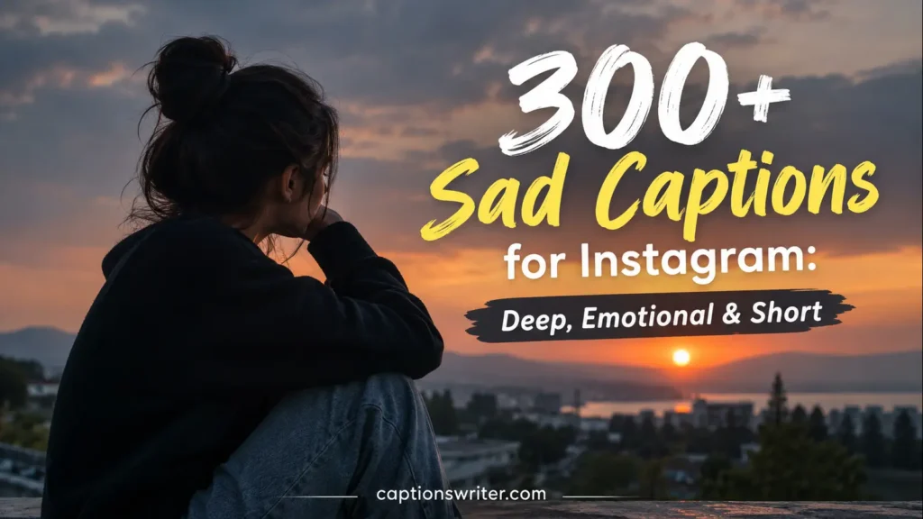 300+ Sad Captions for Instagram: Deep, Emotional & Short