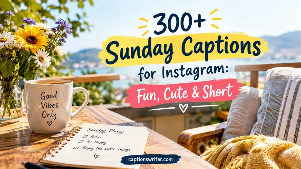 300+ Sunday Captions for Instagram: Fun, Cute & Short