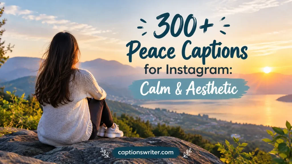 300+ Peace Captions for Instagram: Calm & Aesthetic
